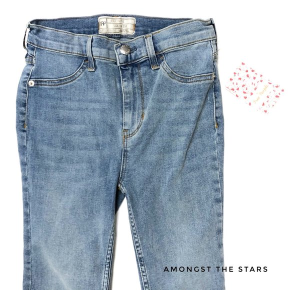 Free People Long & Lean Light Wash Denim Jeans - Picture 6 of 7